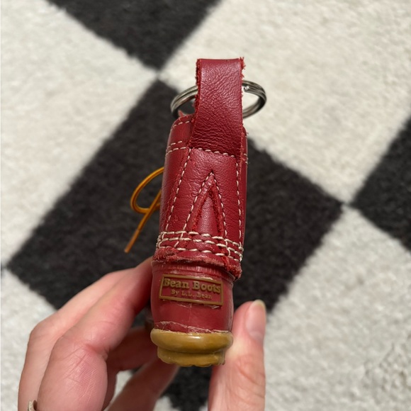 L.L. Bean Mini Red Bean Boot Keychain Bag Charm - Picture 3 of 10